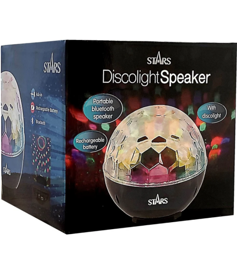 Discokugle med bluetooth-højtaler