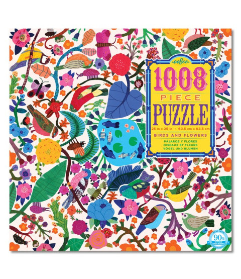 Puslespil fugle og blomster, 1000 brikker