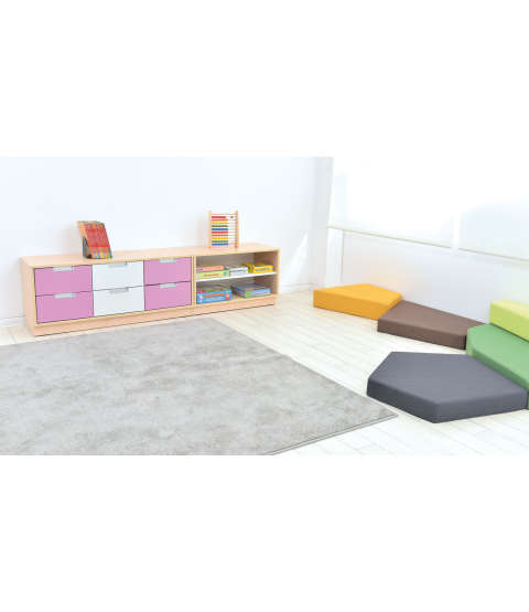 Tæppe 200x200 cm, grå