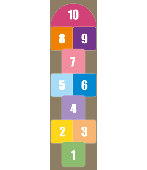 Læringsmåtte - Hinkerude 70x250 cm