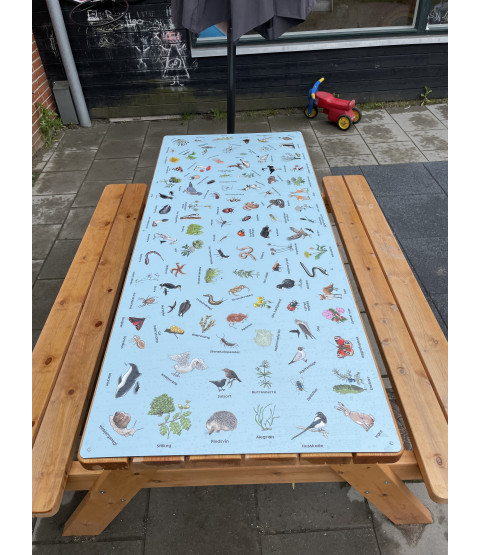 Folie/skilteplade til udendørs møbler