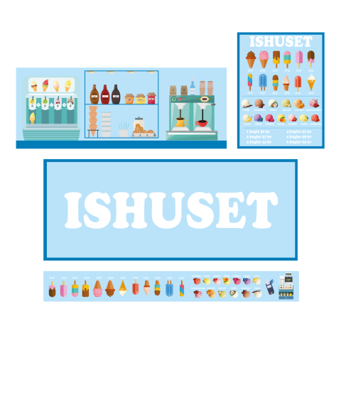 Temaplader til legehus - Ishus