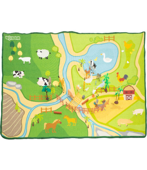 Tæppe "Bondegård" 200x150 cm