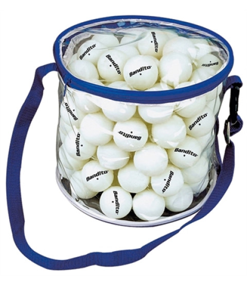 100 stk. bordtennisbolde i taske