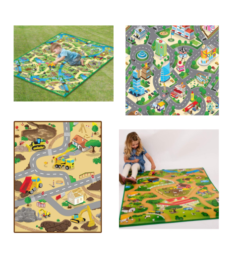 Legetæpper - pakke med 4 legetæpper 120x100