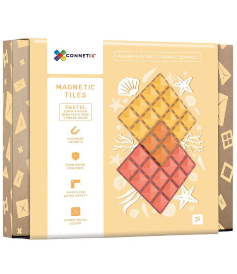 Connetix plader Lemon / Peach 2 stk.