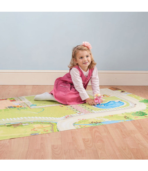 Legetæppe - Dukkehus medium 80 x 120 cm