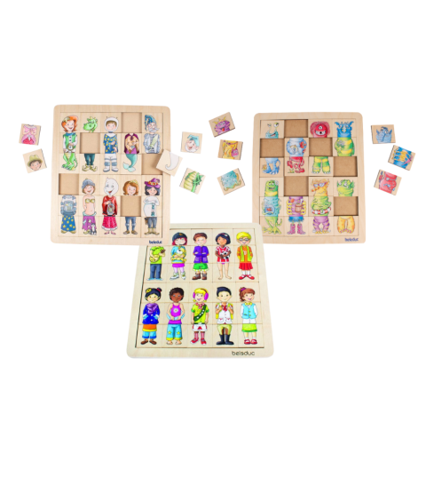 Match & Mix puslespil - 3 stk.