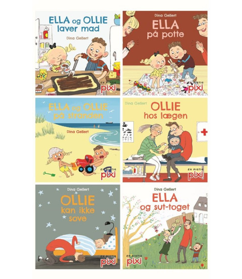 Pixi-Serie Ella og Ollie, 6 bøger