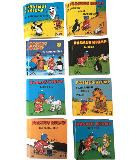 Pixi-Serie Rasmus Klump, 8 bøger