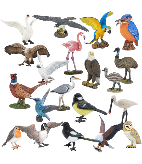 Sæt med fugle, 20 stk.