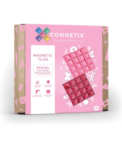 Connetix plader Pink/Berry 2 stk.