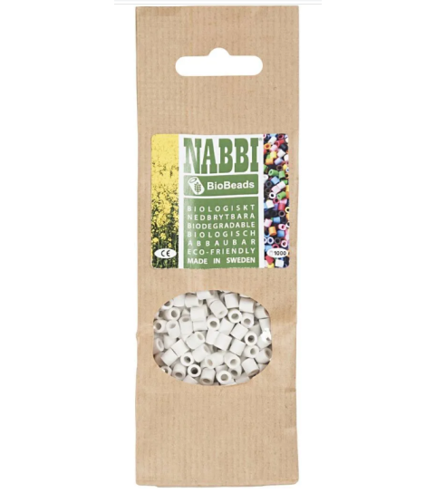 Rørperler biobeads 1000 stk. hvid