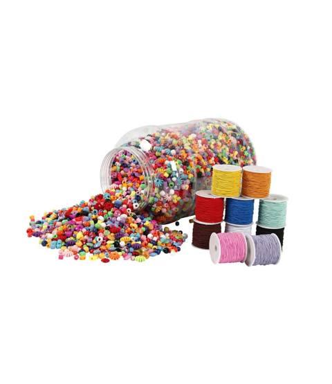 Perlespand og elastiktråd