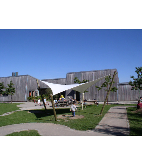 Trekantet solsejl 3,6x3,6x3,6 m