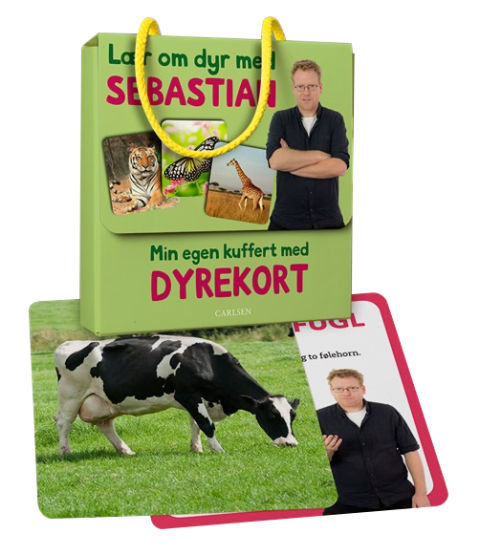 Min egen kuffert med dyrekort - Lær om dyr med Sebastian Klein
