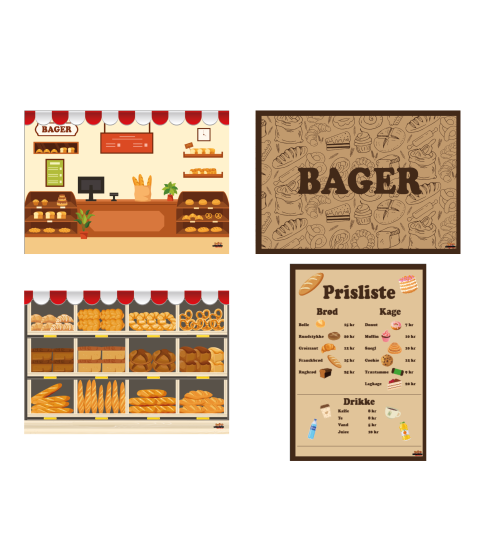 Temaplader til legehus - Bager
