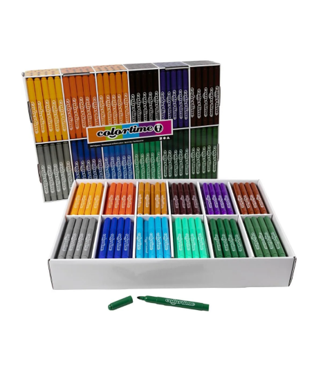 Colortime Tusch, stregtykkelse: 5 mm, 288 stk., ass. farver
