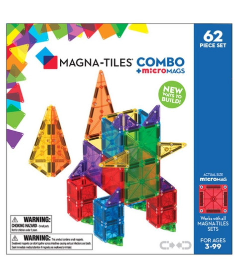 Magna-Tiles MicroMags Combo 62 dele