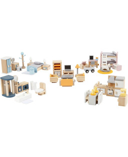 Dukkehusmøbler - 40 dele