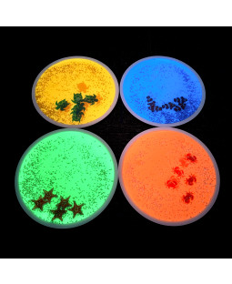 Runde lysfliser, akvarium